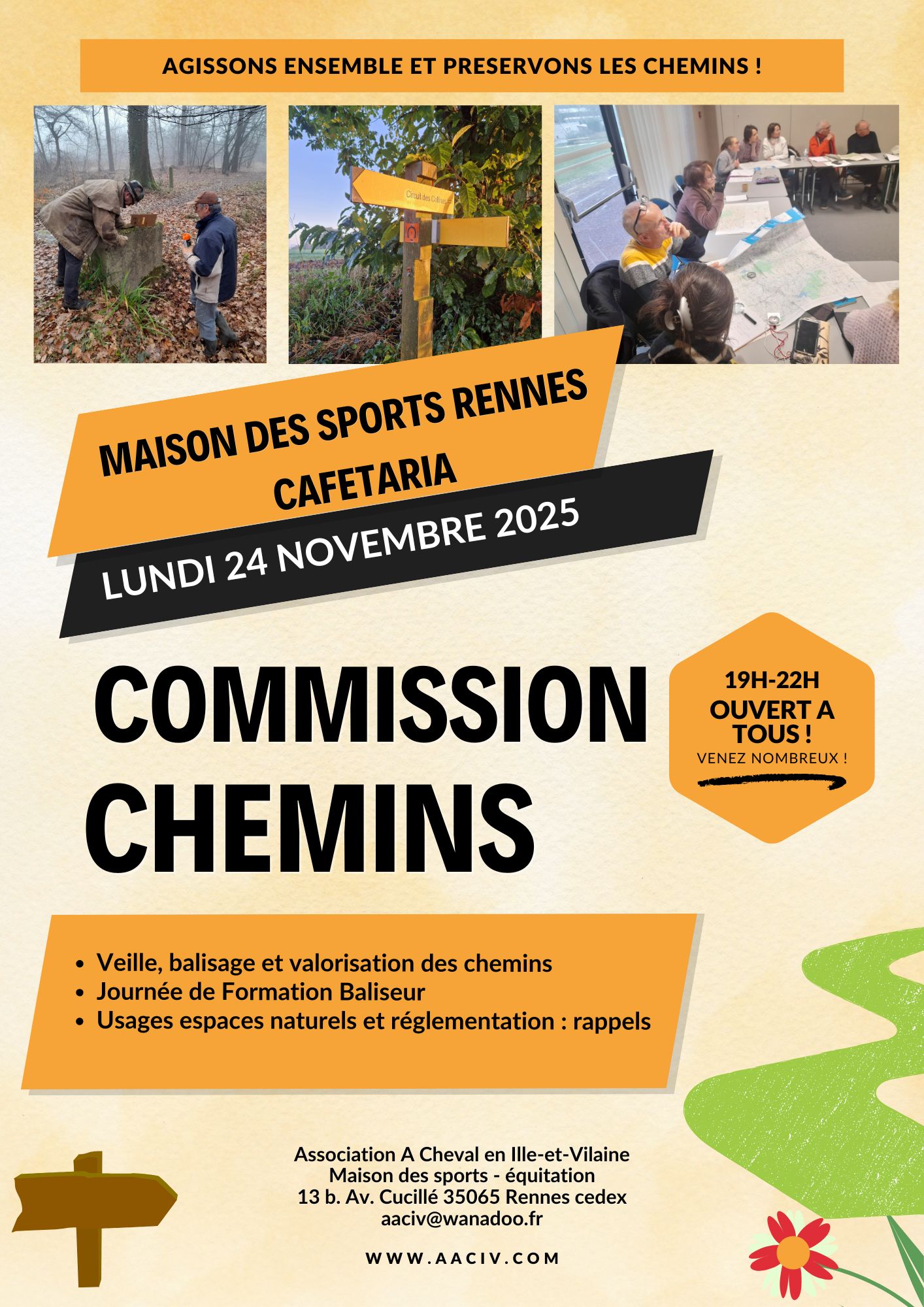 Commission chemins – prochaine rencontre le lundi 24 novembre