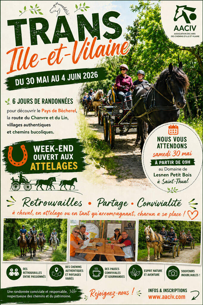Trans Ille et Vilaine Week-end ouvert aux attelages