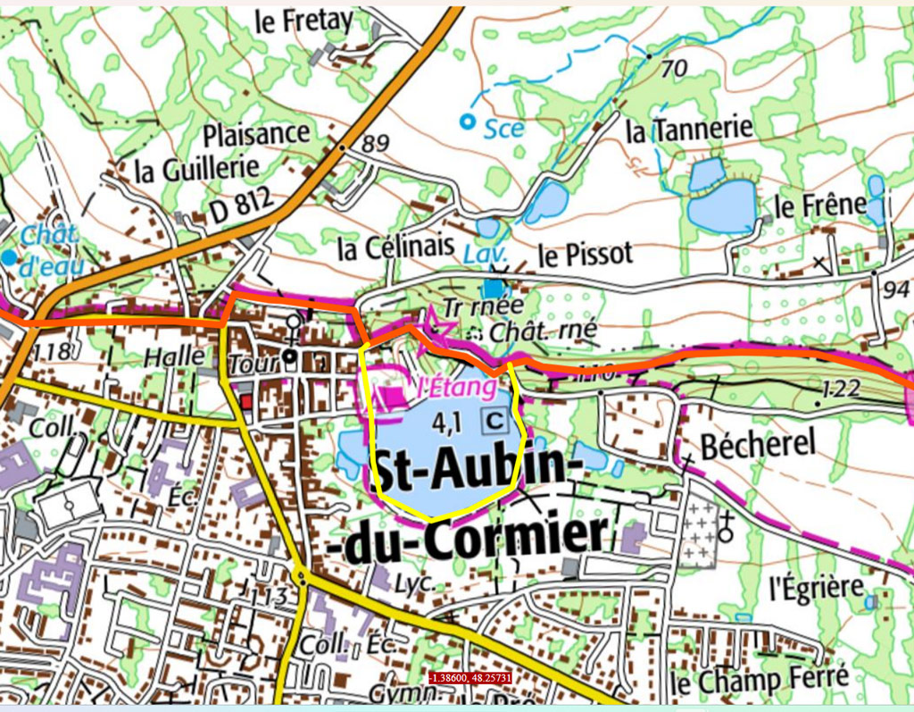 Déviation temporaire Equibreizh St Aubin du Cormier